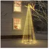 vidaXL Arbre de Noël cône 732 LED Blanc chaud 160x500 cm