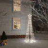 vidaXL Arbre de Noël cône 108 LED Blanc froid 70x180 cm