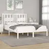 vidaXL Cadre de lit Blanc Bois de pin massif 140x200 cm