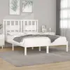 vidaXL Cadre de lit Blanc Bois de pin massif 140x190 cm