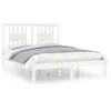 vidaXL Cadre de lit Blanc Bois de pin massif 140x190 cm