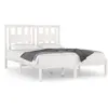 vidaXL Cadre de lit Blanc Bois de pin massif 200x200 cm
