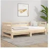 vidaXL Lit coulissant Bois de pin massif 2x(80x200) cm