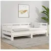 vidaXL Lit coulissant Blanc Bois de pin solide 2x(80x200) cm
