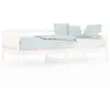 vidaXL Lit de jour sans matelas blanc bois de pin massif 80x200 cm