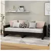 vidaXL Lit coulissant Noir Bois de pin solide 2x(90x200) cm