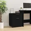 vidaXL Classeur mobile avec roues noir 45x38x54 cm bois d'ingénierie