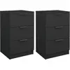 vidaXL Tables de chevet 2 pcs noir 40x36x65 cm