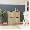 vidaXL Buffets 2 pcs Chêne Sonoma 30x30x70 cm Bois d'ingénierie