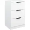 vidaXL Table de chevet Blanc 40x36x65 cm