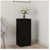 vidaXL Buffet noir 30x30x70 cm bois d'ingénierie