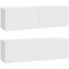 vidaXL Meubles TV 2 pcs Blanc 100x30x30 cm Bois d'ingénierie