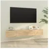vidaXL Meubles TV 2 pcs Chêne Sonoma 100x30x30 cm Bois d'ingénierie
