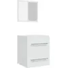 vidaXL Vidaxl Armoire De Salle De Bain Avec Miroir Blanc 41x38,5x48 Cm