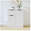 vidaXL Buffet Blanc 60x30x70 cm Bois d'ingénierie