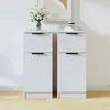 vidaXL Buffets 2 pcs Blanc 30x30x70 cm Bois d'ingénierie