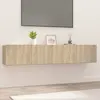 vidaXL Meubles TV 2 pcs Chêne sonoma 80x30x30 cm Bois d'ingénierie