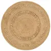 vidaXL Tapis rond en jute tressé