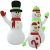 vidaXL Famille de bonhommes de neige gonflable avec LED 360 cm