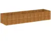 vidaXL Lit surélevé de jardin 386x100x69 cm acier corten