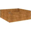 vidaXL Lit surélevé de jardin 100x100x36 cm acier corten