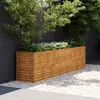 vidaXL Lit surélevé de jardin 291x50x69 cm acier corten
