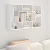vidaXL Étagère murale Blanc 85x16x52,5 cm Bois d'ingénierie