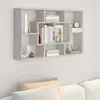 vidaXL Étagère murale Gris béton 85x16x52,5 cm Bois d'ingénierie