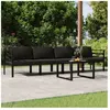 vidaXL Salon de jardin 5 pcs avec coussins Aluminium Anthracite