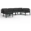 vidaXL Salon de jardin 6 pcs avec coussins Aluminium Anthracite