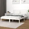 vidaXL Cadre de lit Blanc Bois massif 200x200 cm