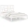 Cadre de lit Blanc Bois massif 140x200 cm