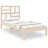 vidaXL Cadre de lit bois massif 75x190 cm petit simple