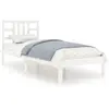 vidaXL Cadre de lit Blanc Bois massif 100x200 cm