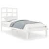 vidaXL Cadre de lit Blanc Bois massif 75x190 cm Petit simple