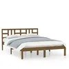 vidaXL Cadre de lit Marron miel Bois massif 200x200 cm