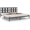 vidaXL Cadre de lit Gris Bois de pin massif 200x200 cm