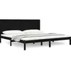 vidaXL Cadre de lit Noir Bois de pin massif 200x200 cm