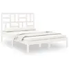 vidaXL Cadre de lit Blanc Bois massif 160x200 cm