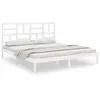 vidaXL Cadre de lit sans matelas blanc bois massif 180x200 cm