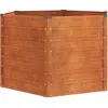 vidaXL Lit surélevé de jardin rouillé 129x129x77 cm acier corten