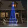 vidaXL Sapin de Noël sur mât de drapeau 732 LED Bleues 500 cm