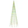 vidaXL Sapin de Noël sur mât de drapeau 732 LED Colorées 500 cm