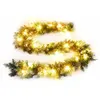 vidaXL Guirlande de Noël avec lumières LED Vert 5,2 m PVC