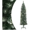 vidaXL Sapin de Noël artificiel mince avec support 180 cm PVC