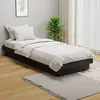 vidaXL Cadre de lit Gris Bois massif 75x190 cm Petit simple