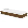 vidaXL Cadre de lit Marron miel Bois massif 75x190 cm Petit simple