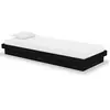vidaXL Cadre de lit Noir Bois massif 75x190 cm Petit simple