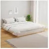 vidaXL Cadre de lit blanc bois massif 200x200 cm