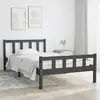 vidaXL Cadre de lit Gris Bois massif 100x200 cm